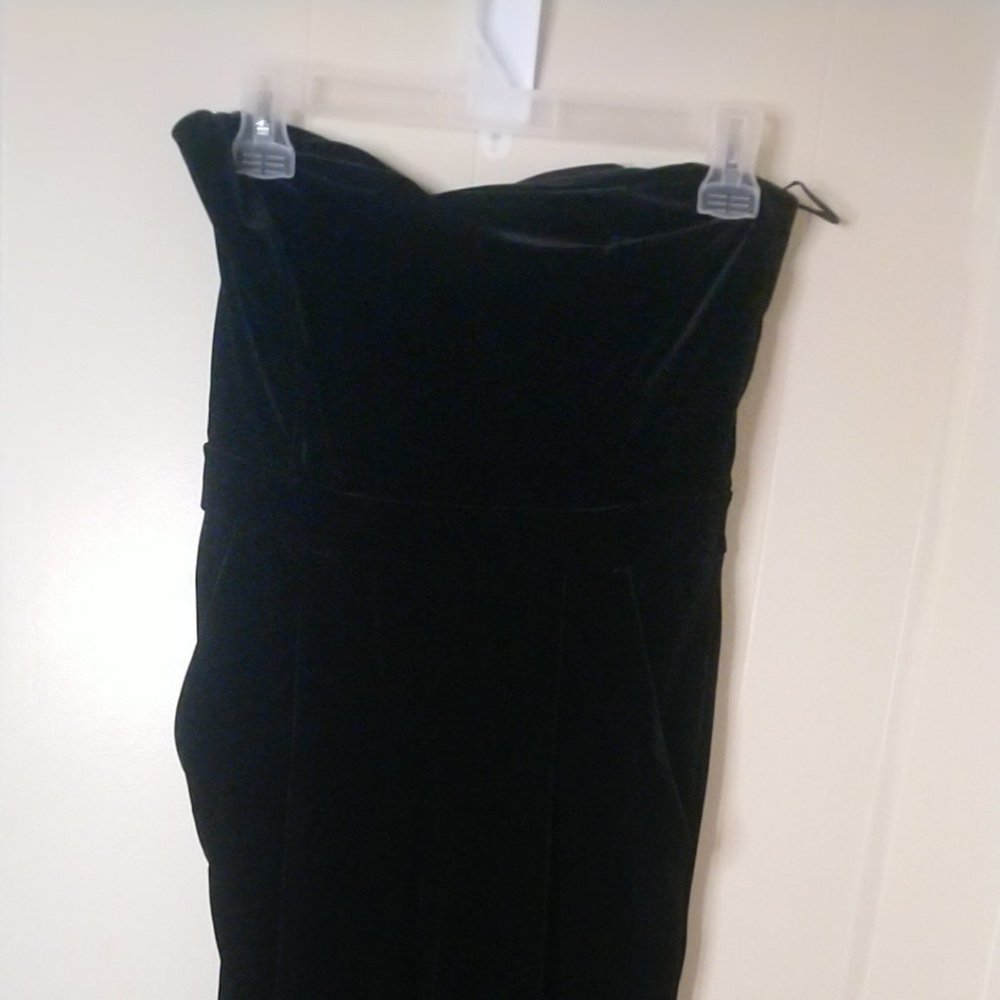 Express Strapless Velvet Jumpsuit